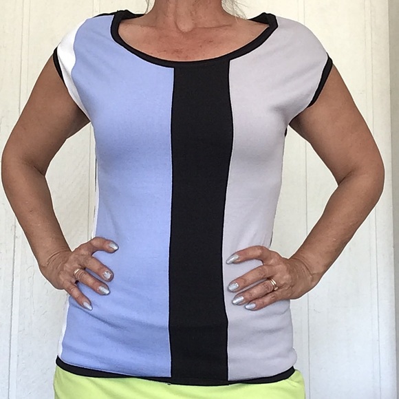 WHITE HOUSE BLACK MARKET SLEEVELESS COLOR BLOCKED SWEATER SIZE SMALL - Picture 2 of 10